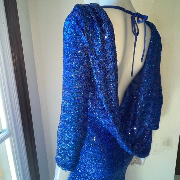 ASOS low back sequin midi dress - Picture 6 of 8